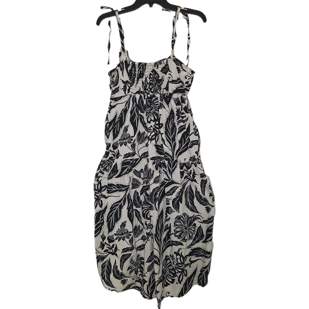 Cottagecore Romantic Resort Wear WHO WHAT WEAR Floral Dress S 100% Cotton Tiered - Picture 10 of 16